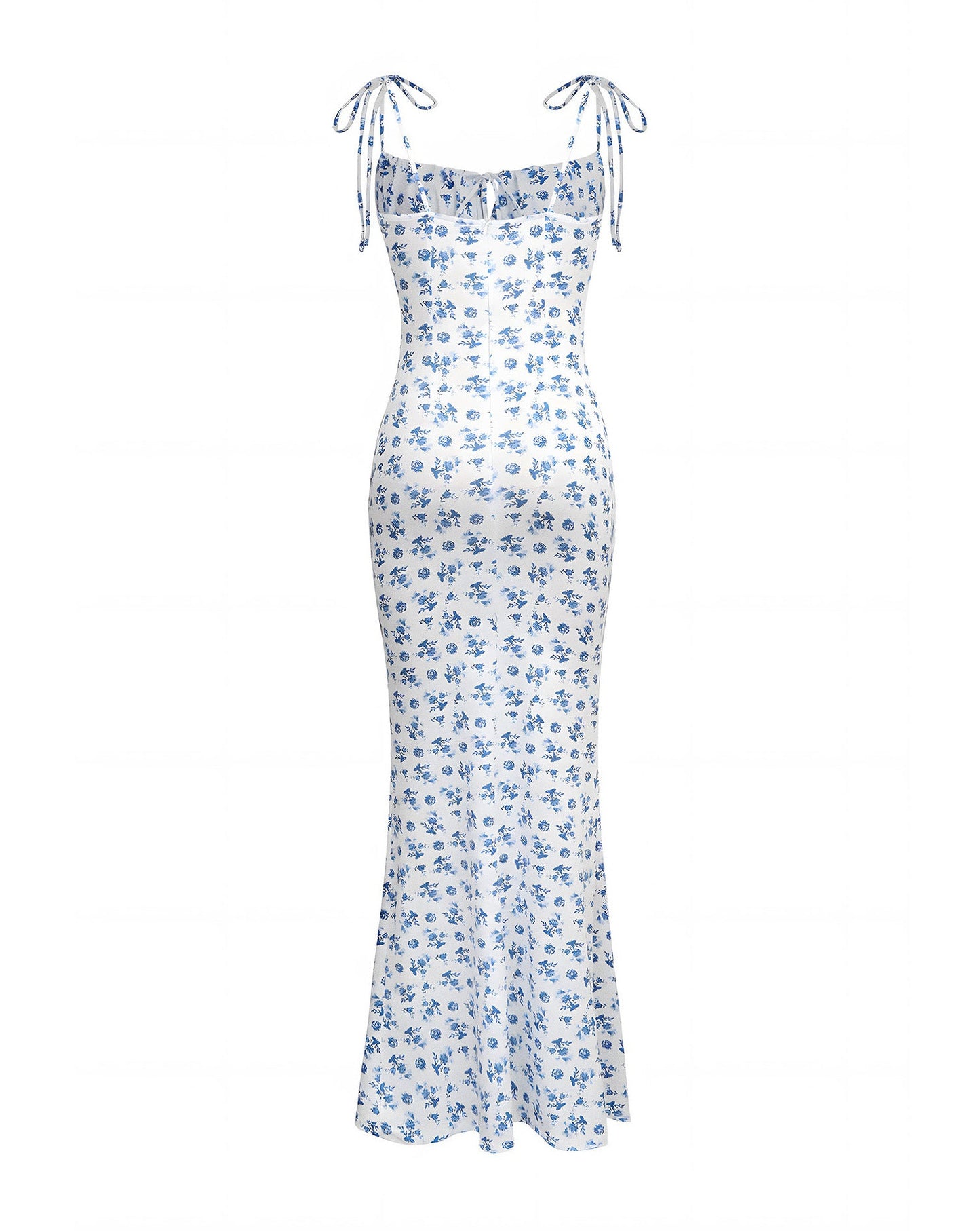 ELARIA™ Floral Tie Strap Maxi Dress